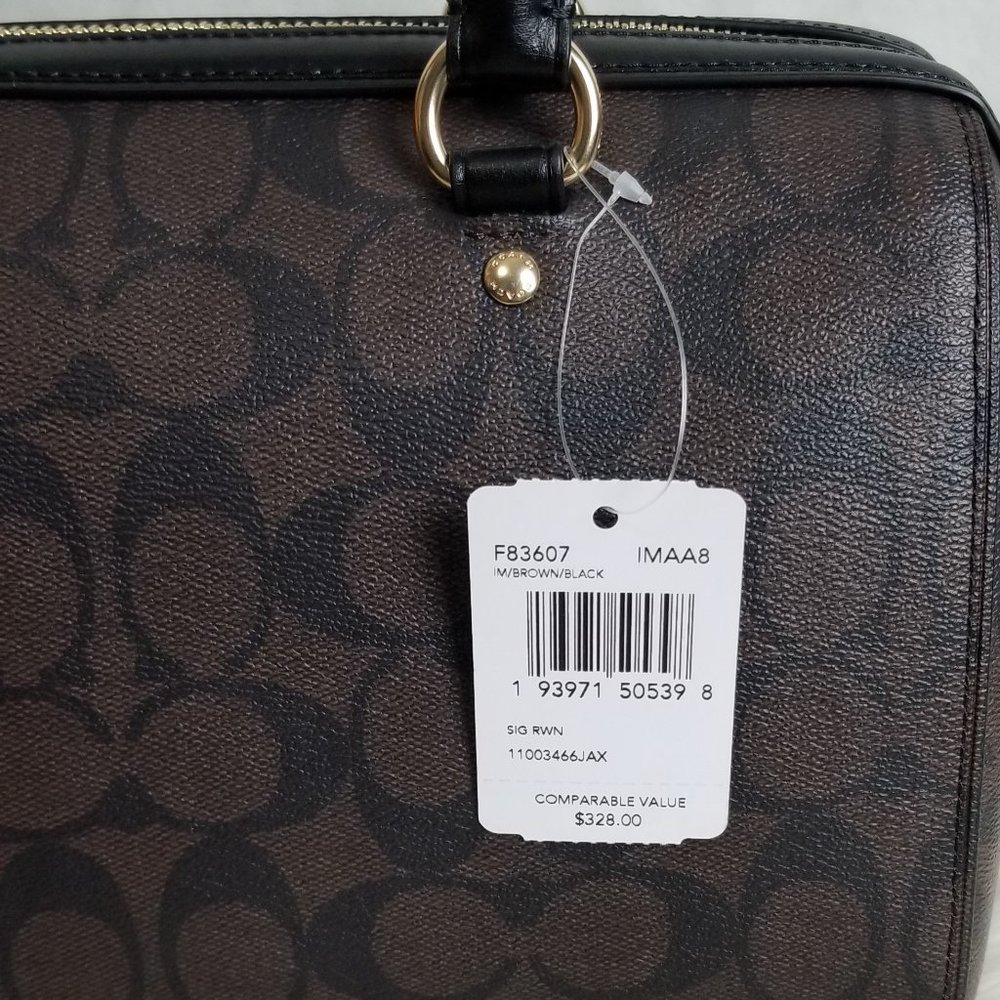 COACH ROWAN SATCHEL IN SIGNATURE CANVAS - Picture 8 of 8